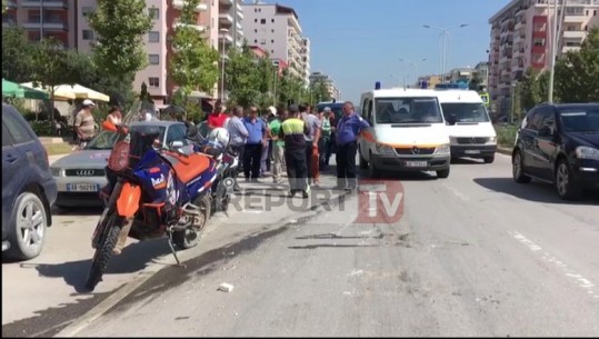 Vlorë/ Aksident në Rrugën Trans-Ballkanike, motorri godet këmbësorin/VIDEO