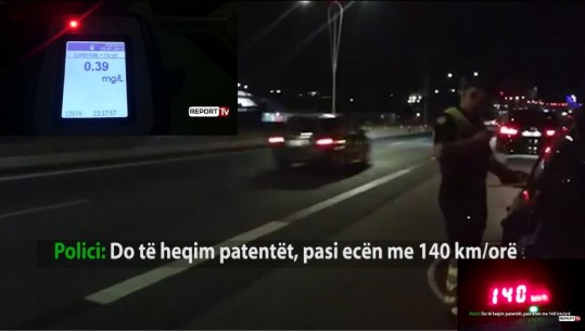 I dehur dhe me 140 km/h në autostradën Tiranë-Durrës, policia nxjerr pamjet e ndalimit të shoferit