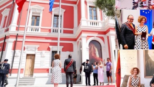 FOTO/ Romana Vlahutin shpallet qytetare nderi e Vlorës: Nuk ka përparim pa sakrifica