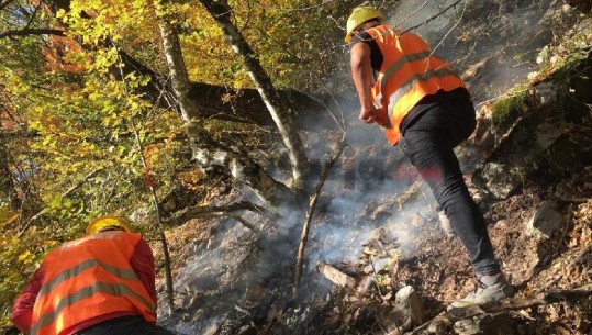 Zjarr në kreshtat e Valbonës, skuadra e HEC Dragobi në operacion për shuarjen