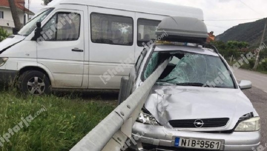 Trafikndarësja çan mes për mes autoveturën, shpëtojnë mrekullisht dy persona