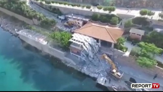 Pamjet me dron nga shembja e restorant PANORMA të Mihal Kokëdhimës nga IKMT (VIDEO)