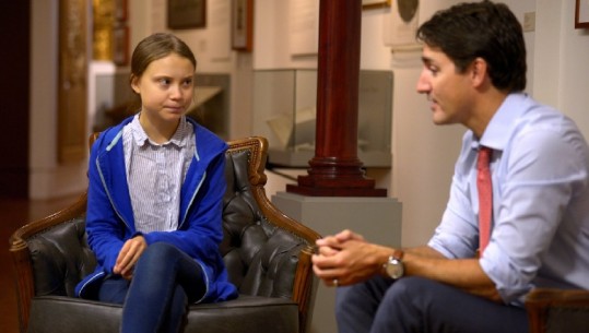 Greta Thunberg takohet me kryeministrin kanadez: Duhet të bësh më shumë për klimën