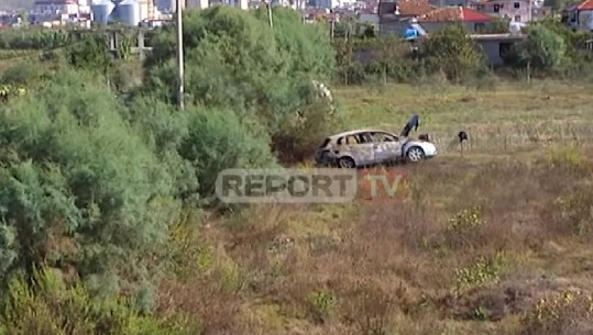 Gjendet e djegur makina e autorëve që ekzekutuan Besmir Hidën, brenda saj dy kallashnikovë dhe një pistoletë (VIDEO)