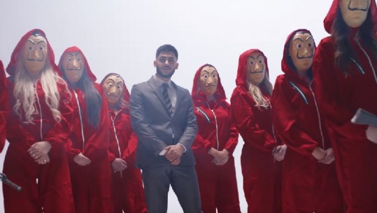 Butrint Imeri nxjerr këngën e re, imiton filmin 'La Casa del Papel' (VIDEO)