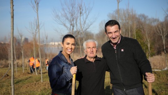 Jonida Maliqi mbjell pemë te liqeni, Veliaj: Më pak tallje, më pak pengesa, ne kemi përveshur mëngët