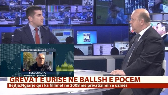  Zv. ministri i Infrastrukturës përballë përfaqësuesit të grevistëve të Ballshit: Po ushtrojmë presion ndaj kompanisë për të likuiduar pagat