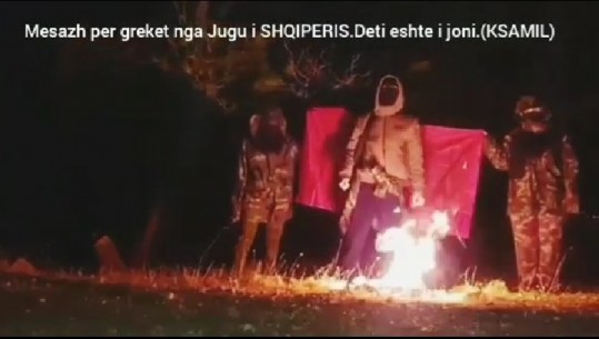 Persona të maskuar djegin flamurin grek në Ksamil, u dërgojnë mesazh fqinjëve: 'Deti është i joni'