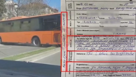 Theu rregullat e qarkullimit rrugor, i pezullohet leja e drejtimit shoferit i cili ktheu autobusin në mes të rrugës