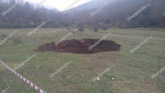 Shirat e dendur shkaktojnë rrëshqitje të tokës në Sarandë, hapet gropa 6 metra e thellë pranë Syrit të Kaltër