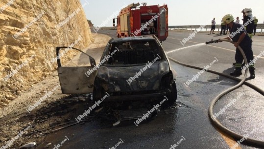 Temperaturat e larta dhe mbinxehja e mjetit, merr flakë makina në ecje në bypass-in e Vlorës