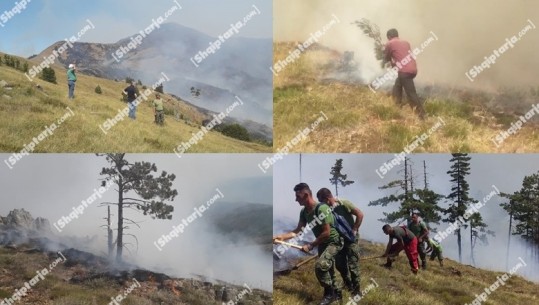 Zjarri në Surroj të Kukësit, tymi mbulon zonën! Nis ndërhyrja e helikopterit