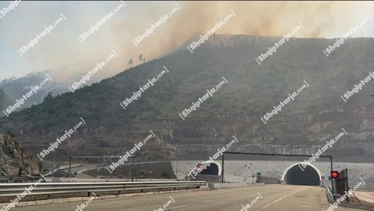 Problematike situata nga zjarret në Mirditë, flakët i afrohen tunelit të Kalimashit