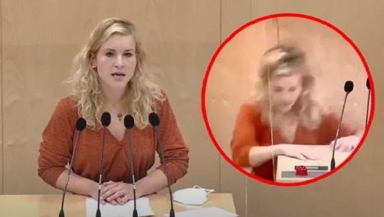 VIDEO/ Panik në parlament, deputetes austriake i bie të fikët gjatë fjalimit 