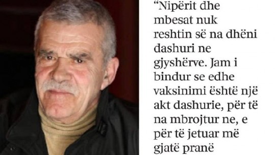 Pandemia e COVID-19, aktori Robert Ndrenika bën thirrje për t'u vaksinuar: Akt dashurie për të jetuar më gjatë pranë njëri-tjetrit