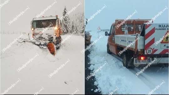 Veriu 'mbulohet' nga dëbora, lartësia deri në 20 cm, bllokohet aksi rrugor Kukës-Arrën! S'ka probleme në furnizimin me energji elektrike dhe ujë të pijshëm