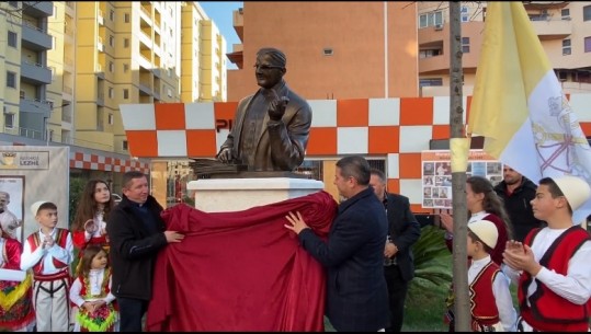 Përurohet busti i Monsinjor Zef Oroshit në Lezhë! Kleriku themelues i kishës 'Zoja e Shkodrës' në SHBA