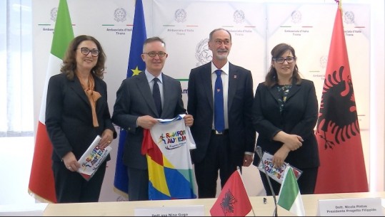 Marrëveshja/ Italia përkrah fëmijët shqiptarë me aftësi ndryshe përmes sportit, ambasadori Bucci dhe presidenti i shoqatës: Po jetojmë në luftë, ky është akt paqeje