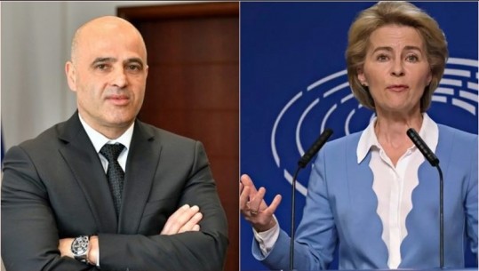 Von Der Leyen telefonon Kryeministrin e Maqedonisë: Janë afër arritjes së marrëveshjes me Bullgarinë! BE është gati të caktojë datën e negociatave