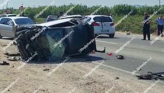 VIDEO nga aksidenti i trefishtë në Fushë-Krujë, një prej mjeteve bëhet copa-copa