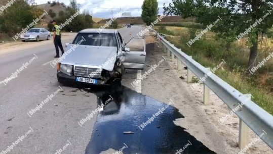 Aksident me të lënduar në rrugën Korçë-Pogradec! 4 persona në spital, ndër to 2 të mitur (VIDEO)