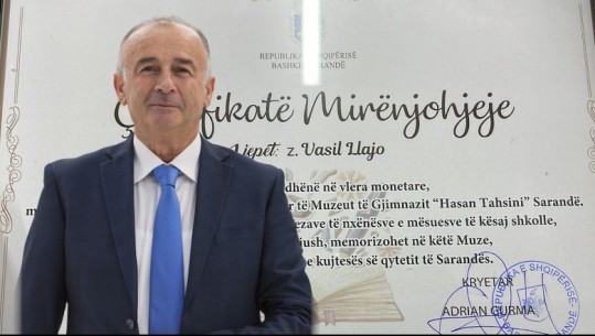 Rinovoi muzeun e gjimnazit ‘Hasan Tahsini’ në qytetin e tij të lindjes, Bashkia Sarandë vlerëson mjekun Vasil Llajo, themelues i Intermedica