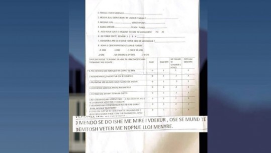 ‘A ke menduar vetëvrasjen?’, tërhiqet pyetësori nga kopshtet në Vlorë! Dekania: Është studim për depresionin, përgjigjet me dëshirë