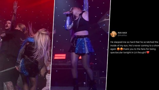 VIDEO/ Pas Bebe Rexhës, goditet me shpullë në koncert Ava Max! Këngëtarja shqiptare: Më ra aq fort sa më gërvishti syrin