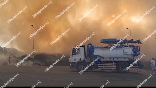 VIDEO/ Fusha e mbetjeve në Vlorë përfshihet nga flakët, zona mbulohet nga tymi