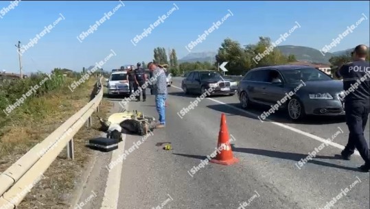 VIDEO/ Aksident i rëndë në aksin Lezhë-Laç, trajleri përplas motoçikletën! Plagoset shoferi 