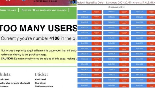 5 mijë tifozë në radhë për 1139 biletat e mbetura kundër Çekisë, bie faqja e FSHF-së! 'Sold-out' në pak minuta