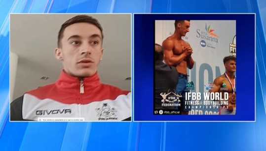 U shpall kampion bote në bodybuilding, 19-vjeçari Hoxhaj për Report TV: E nisa për të shtuar peshë