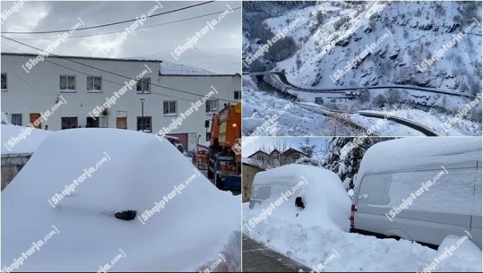 Reshje dëbore e ngrica! Bllokohet një orë në mbrëmje bypassi në rrugën e Arbrit! Lëvizja e mjeteve me zinxhirë! Fshatra pa energji në disa qarqe