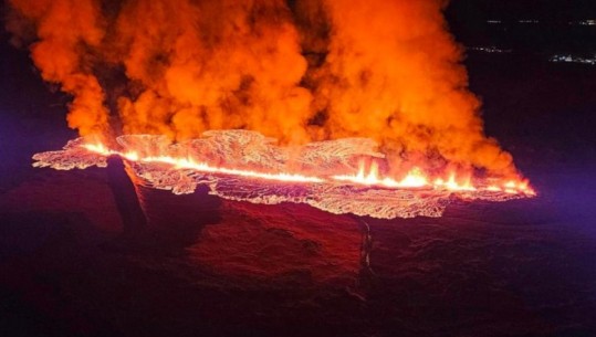 VIDEO/ Shpërthen sërish vullkani në Islandë, digjen shtëpi