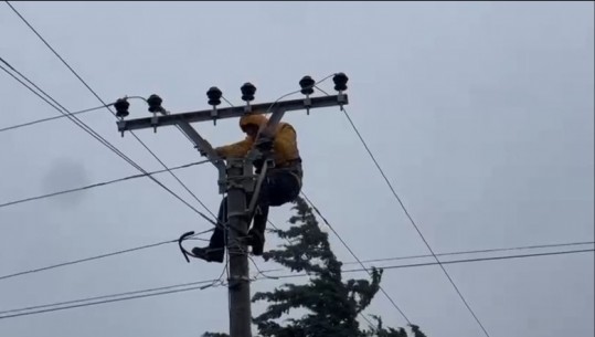 Punonjësit e OSHEE, Lezhë sfidojnë kushtet atmosferike, në terren për riparimin e defekteve