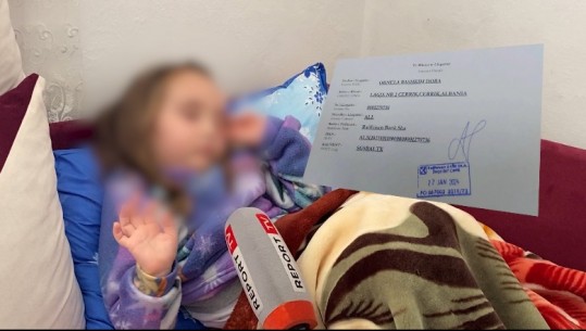 Cërrik/ 5-vjeçarja me tumor në kokë, prindërit apel për ndihmë: Jetojmë vetëm me një pension invaliditeti