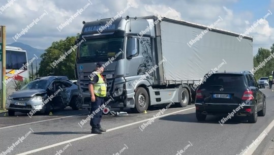 Lezhë/ Plagoset në aksident polici i Rrugores, po kthehej në banesë pas shërbimit! E përplas trajleri me drejtues boshnjak (VIDEO)