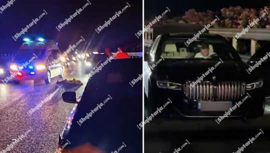 VIDEO - Aksident në aksin Laç- Mamurras, 21 vjeçari përplas me BMW luksoze këmbësorin, arrestohet! Viktima ende i paidentifikuar 