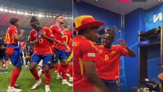 Euro 2024/ Festa speciale e Spanjës, Yamal dhe Williams 'tërbohen' në fushë dhe dhomat e zhveshjes (VIDEO)