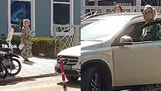 VIDEO/ Adriana Kalaja shkel rregullat e qarkullimit, ‘karshillëk’ me Mercedes para Policisë së Tiranës