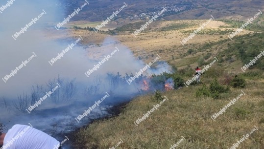 Kukës/ Riaktivizohet zjarri në bjeshkët e Shishtavecit, dhjetëra forca dhe banorë në operacion! Izolohet vatra, Policia nis hetimet nëse është i qëllimshëm (VIDEO)