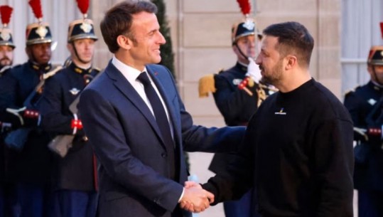 Presidenti Zelensky takim në Paris me Emmanuel Macron