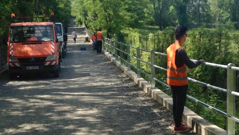 FOTO/ Drejt fundit pista e vrapimit dhe e biçikletave në Parkun e Liqenit