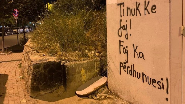 ‘Ti nuk ke faj!’, përdhunimi i të miturës revolton qytetarët, mesazhe të forta në muret e kryeqytetit