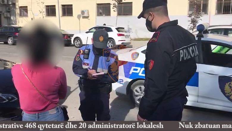 Qytetarët pa maska, policia gjobit 468 persona! Gjobë edhe për 20 lokale për muzikë pas orës 20:00