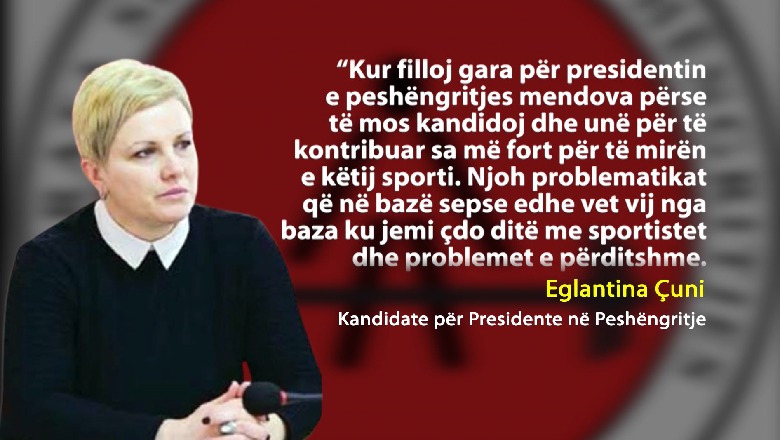 Eglantina, e para grua që kandidon për postin e presidentes në peshëngritje: Njoh problematikat e këtij sporti, kam ide dhe projekte