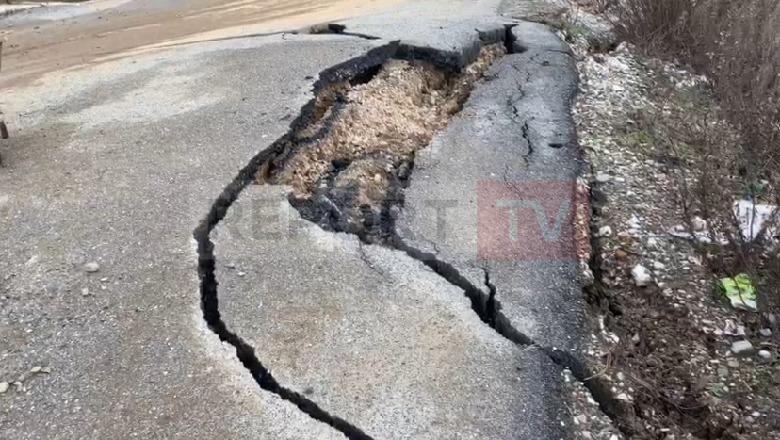 Rrëshqitje dherash në aksin Librazhd-Fushë Studën, dëmtohet rruga (VIDEO)