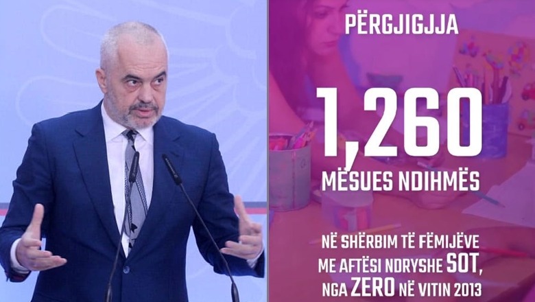 ‘100 ditë, 100 arritje’, Rama: 1.260 mësues ndihmës në shërbim të fëmijëve me aftësi ndryshe, në 2013 0