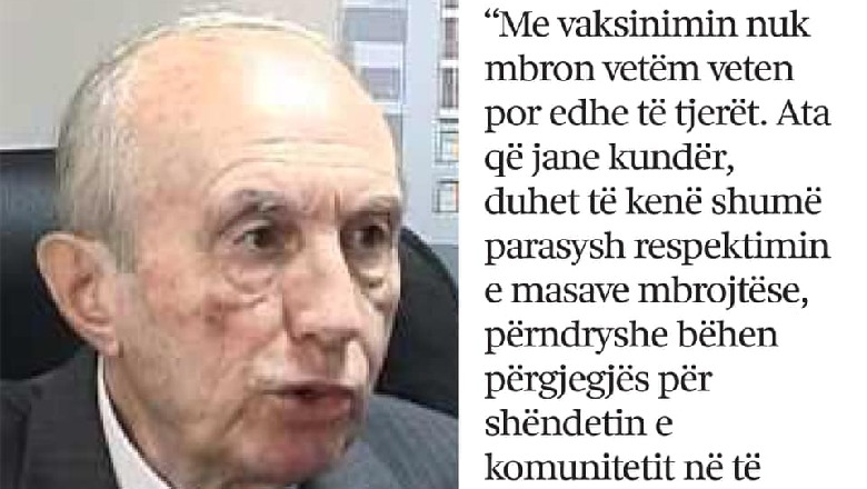 Pandemia e COVID-19, Akademiku Luan Omari: Vaksinohuni! Mbroni veten edhe të tjerët, përndryshe bëheni përgjegjës për shëndetin e komunitetit 