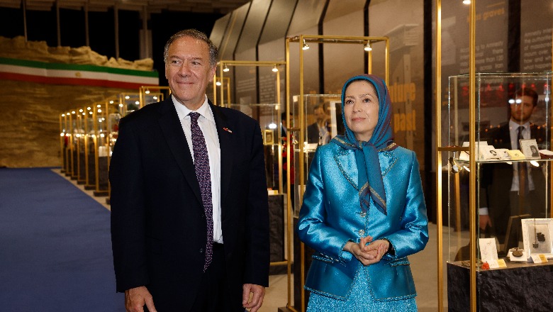 Michael Pompeo viziton Ashraf 3 dhe takohet me Maryam Rajavi